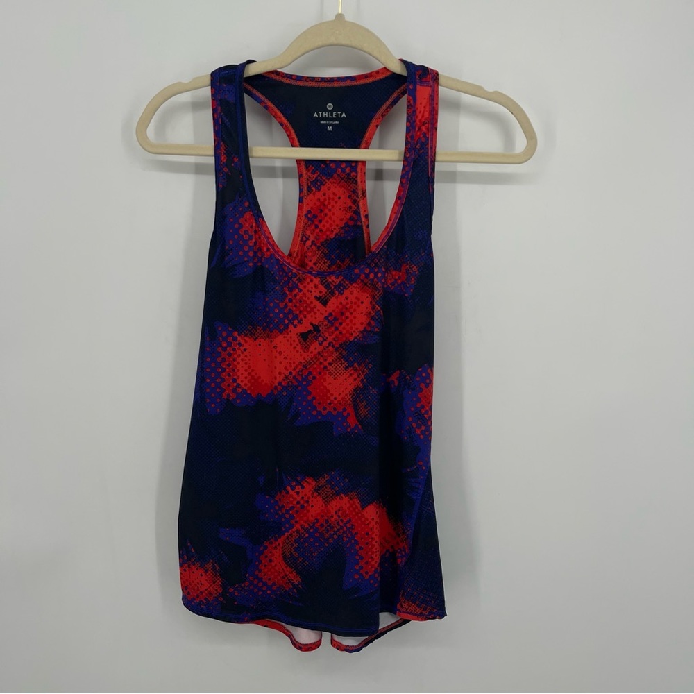 Athleta Vibrant Red and Blue Tank Top